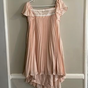 Pearl Pink high-low girls size 12 dress.